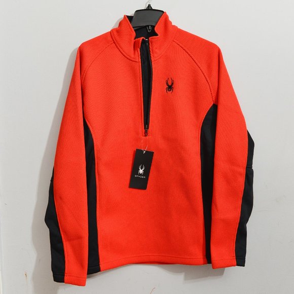 Spyder Outbound MEN Half Zip‎ Fleece RED - Picture 2 of 6